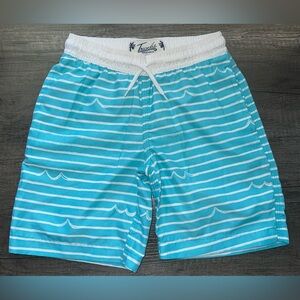 Trunks Surf & Swim Co Boys Striped Waves Swim Trunks Size‎ 7